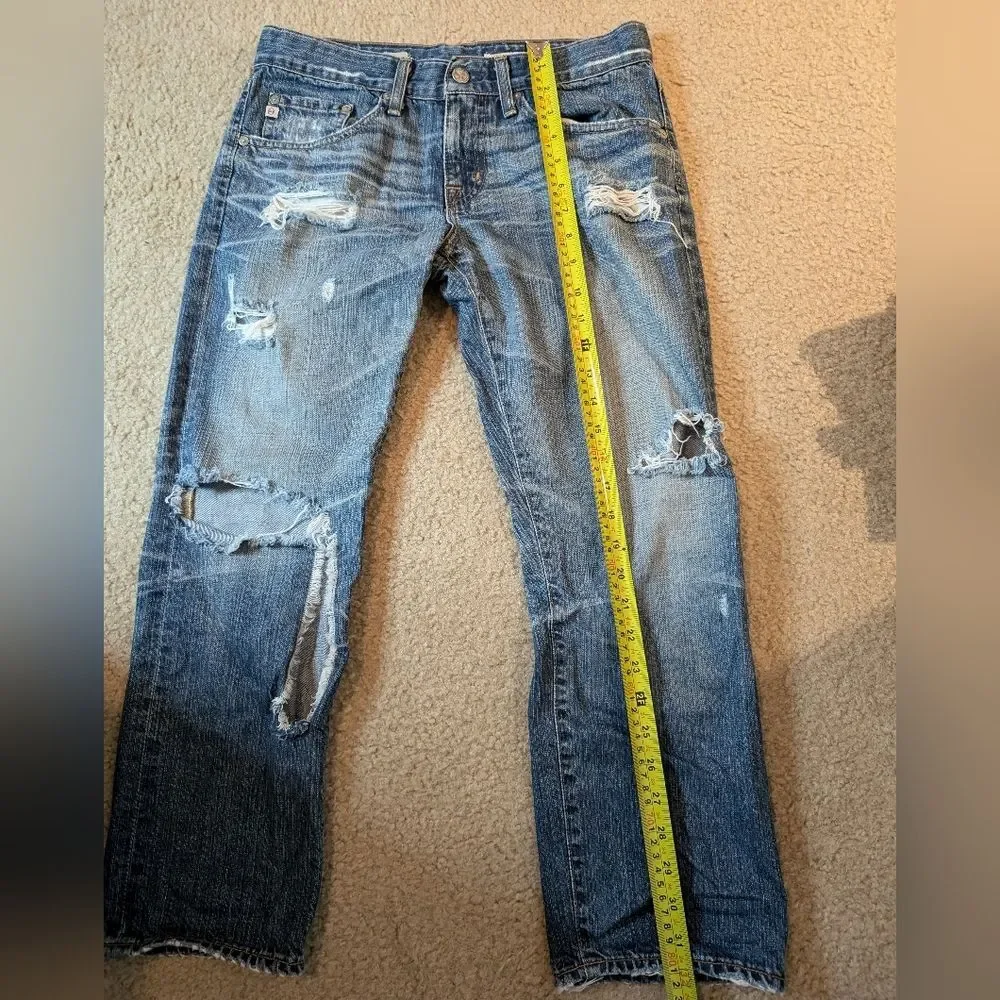 AG Adriano Goldschmied Distressed Ex-Boyfriend Crop Jeans - Picture 16 of 16